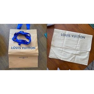 LV shopping bag, ribbon & dust bag